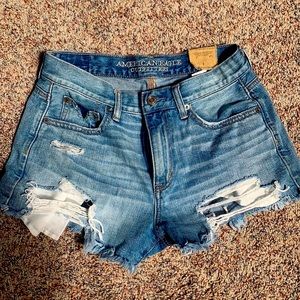 American Eagle, ripped jean shorts